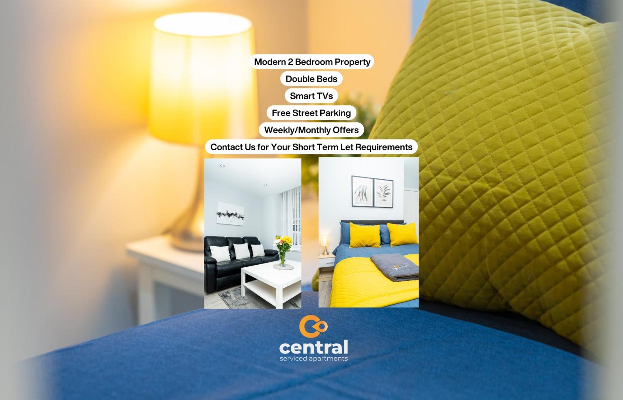 Central Serviced Apartments - 2 Bedroom - Ground Floor - Monthly & Weekly Bookings Welcome - Free Street Parking - 2 Double Beds - Wifi - Smart Tvs In Rooms - Fully Equipped - Heating 24-7 - Contractor & Short Stay Favourite ดันดี ภายนอก รูปภาพ